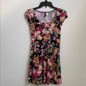 Short Black Floral Dress